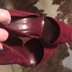 Banana republic red suede heels